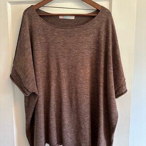 Free People Winnie Sweater Tee - Large - Brown